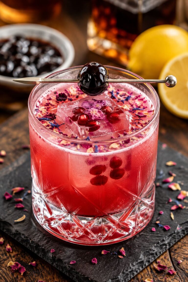Amarena hazelnut sour recipe: Festive bourbon cherry cocktail