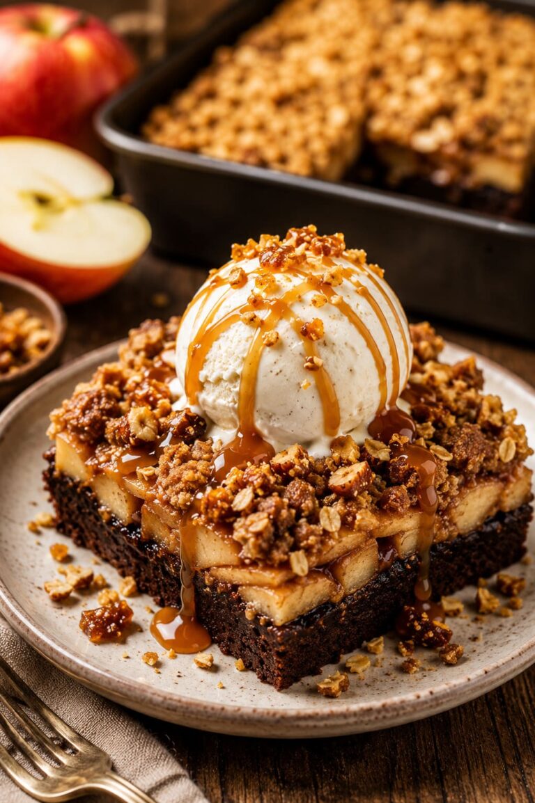 Apple strownies: Crispy oat crumble fruit brownies Apple strownies: Crispy oat crumble fruit brownies