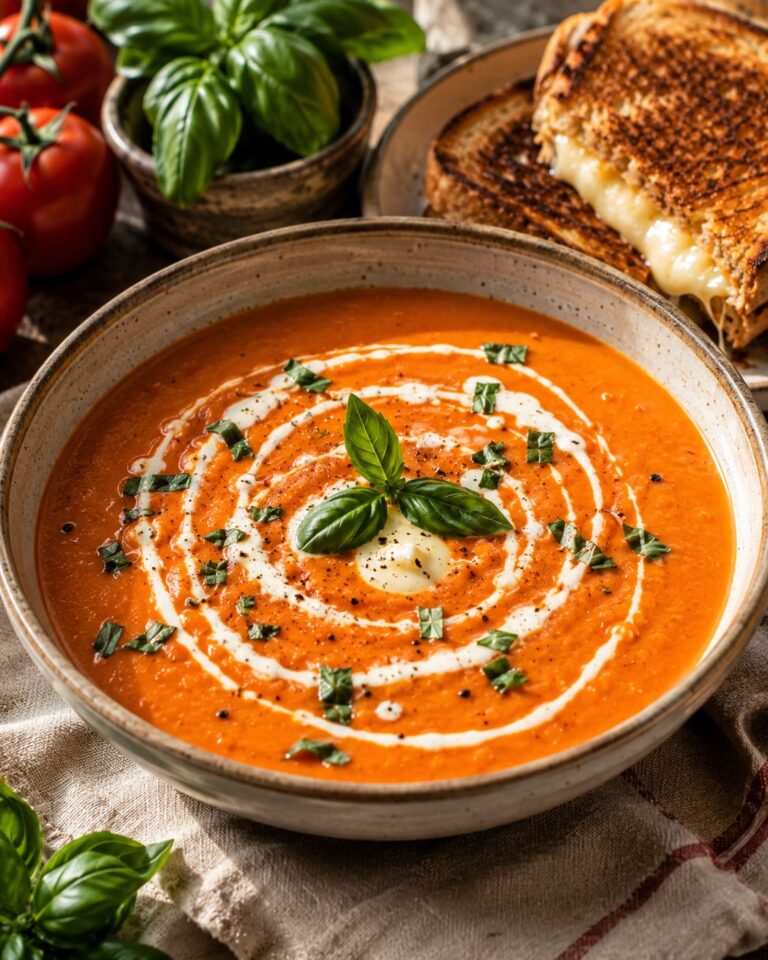 Classic creamy tomato soup: Velvet italian basil cauldron Classic creamy tomato soup: Velvet italian basil cauldron