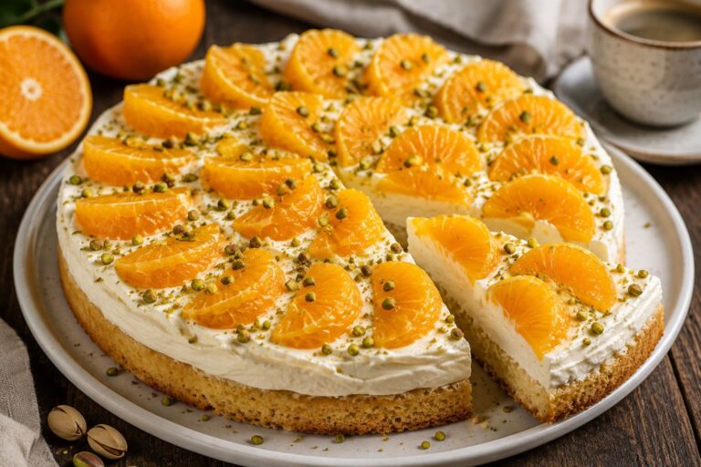 Orange cake with mascarpone cream: Quick citrus fruit sponge Orange cake with mascarpone cream: Quick citrus fruit sponge