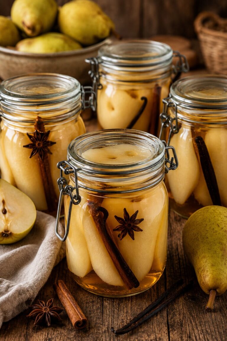 Preserved pears recipe: Sweet spiced orchard jars