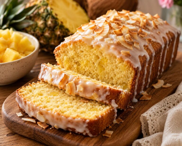 Sun-Drenched Caribbean Loaf Cake with Pineapple and Crunchy Coconut Sun-Drenched Caribbean Loaf Cake with Pineapple and Crunchy Coconut