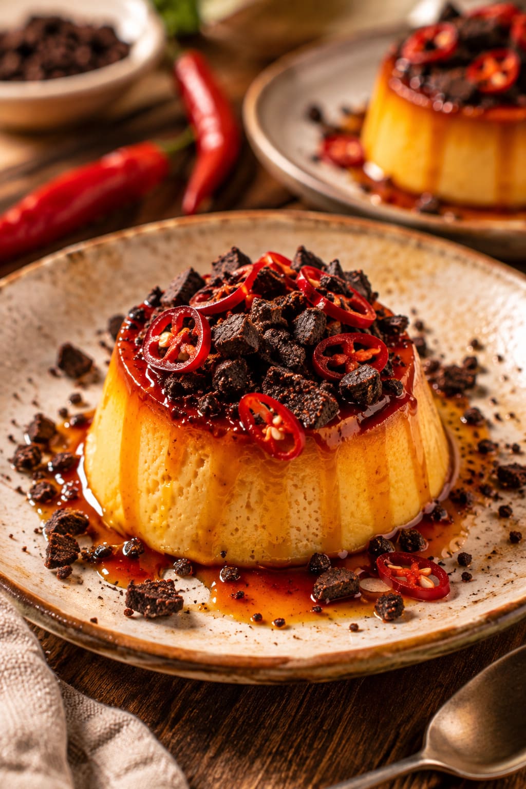 Sweet spicy flan recipe: Caramel vanilla custard cups Sweet spicy flan recipe: Caramel vanilla custard cups