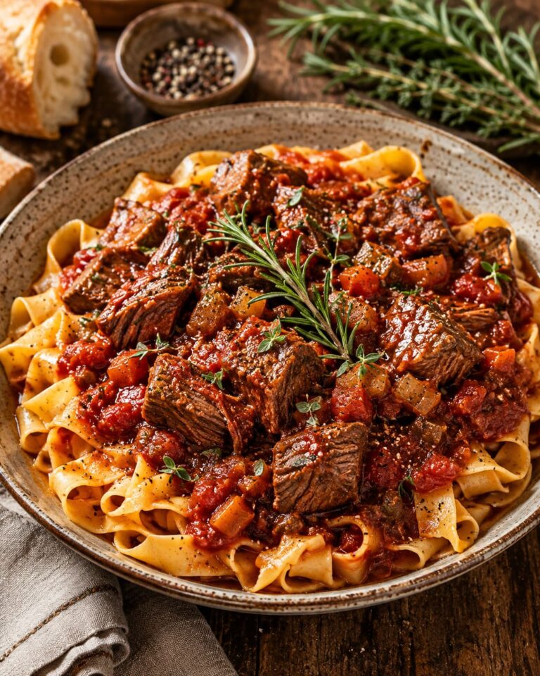 Tomato lamb ragout recipe: Savoury braised pasta bowl