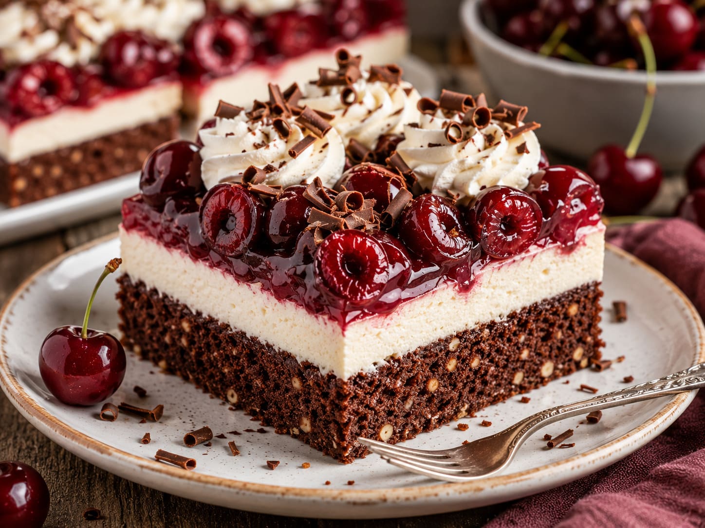 Velvet Mascarpone Cherry Slice Bars with Flourless Hazelnut Crust Velvet Mascarpone Cherry Slice Bars with Flourless Hazelnut Crust