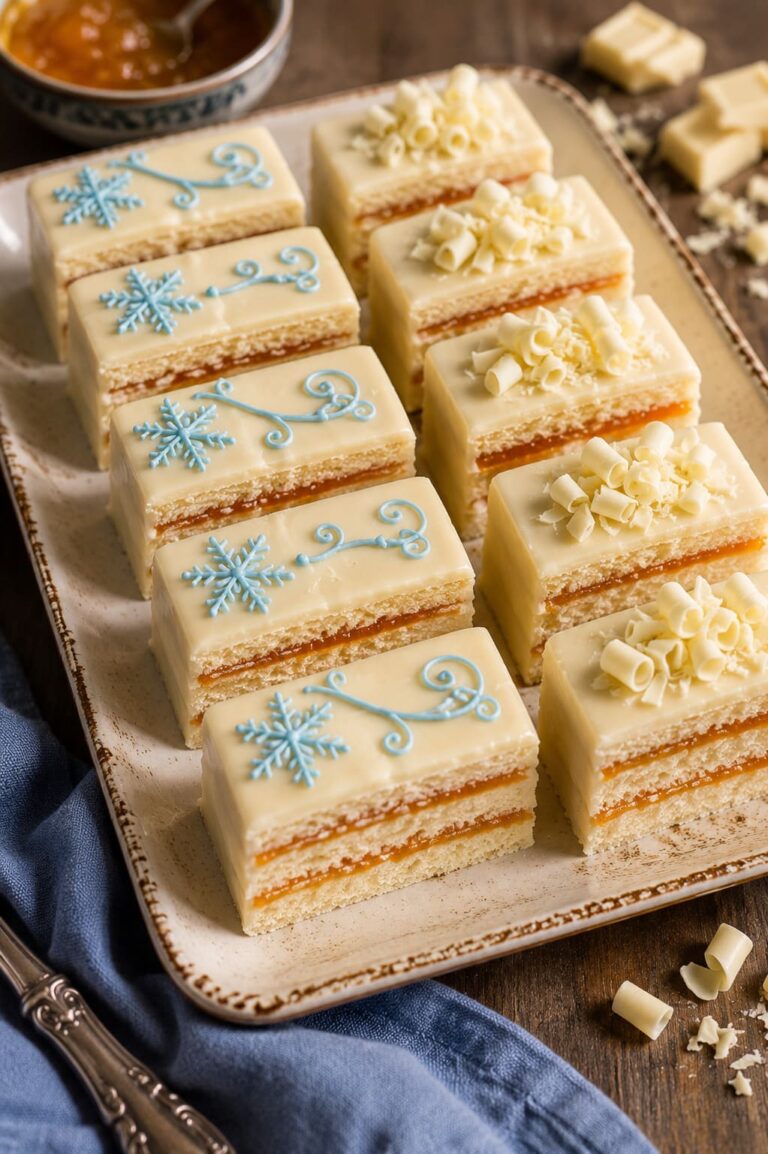 White Sacher slices: Creamy apricot chocolate bars White Sacher slices: Creamy apricot chocolate bars