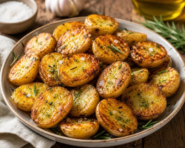 Crisp Oven Roasted Rosemary Potatoes with Blended Botanical Infusion